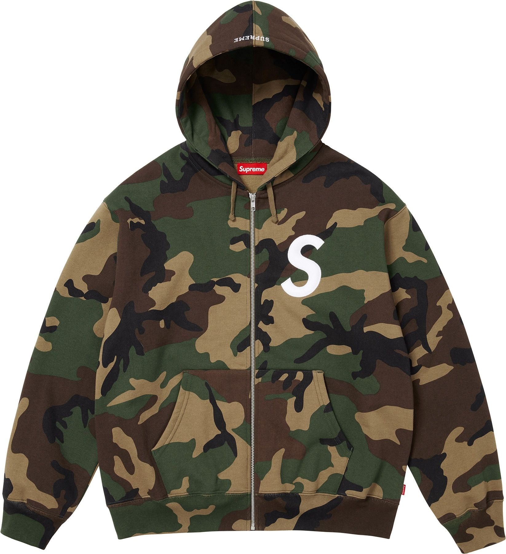 S Logo Zip Up Hooded Sweatshirt view 9